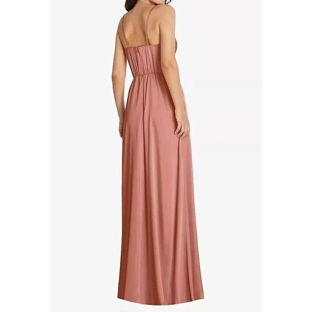 Thread‎ Bridesmaid XL Cowl Neck Formal Gown Desert Rose Prom Dress Bridesmaids
